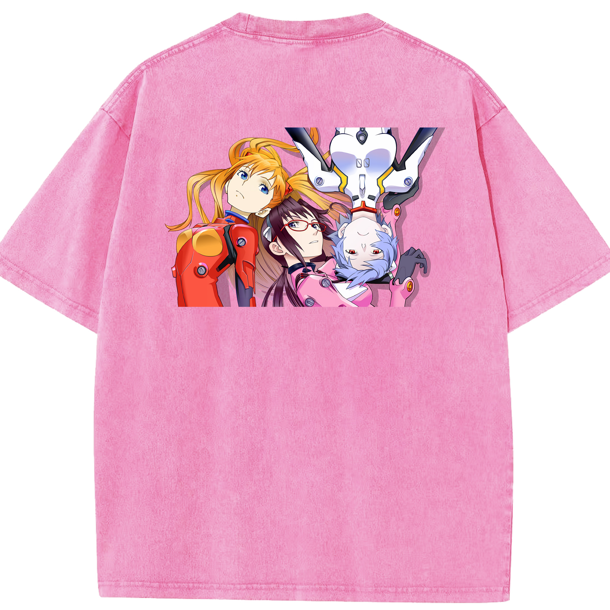 （画像用） EVA 新世紀エヴァンゲリオン 綿100% ヴィンテージ風 半袖Tシャツ（背面プリント）